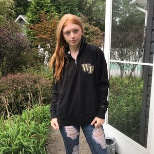 Wake Forest College 3/4 Zip Sweatshirt